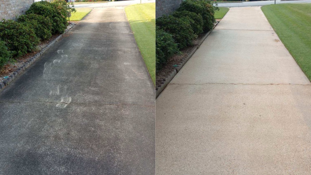 Amazing Driveway Cleaning Service Completed in Columbus, GA.
