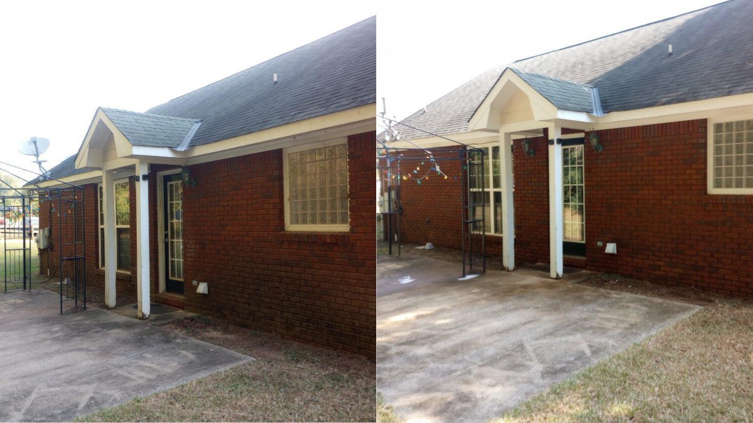 A’s Pressure Washing LLC recently completed a professional house washing service in Waverly Hall, GA