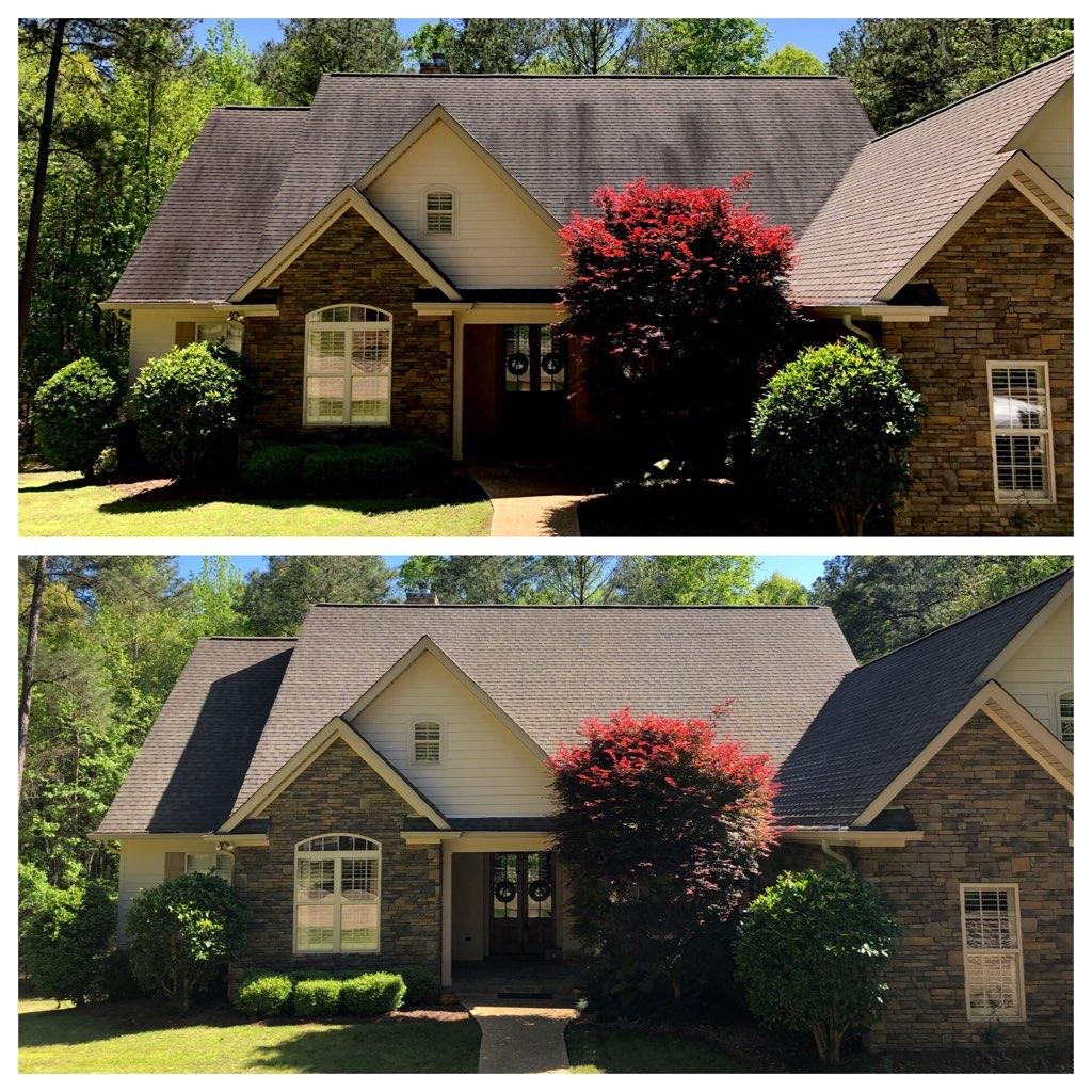 A's Pressure Washing recently completed a top-quality roof washing service in Columbus, GA