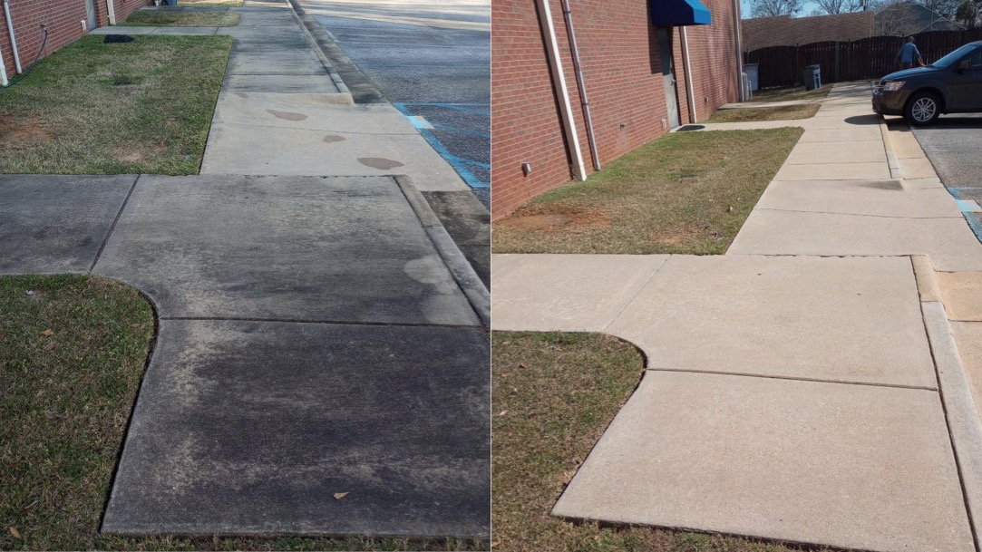 Best Commercial Sidewalk Cleaning Service Completed in Phenix City, AL (1)