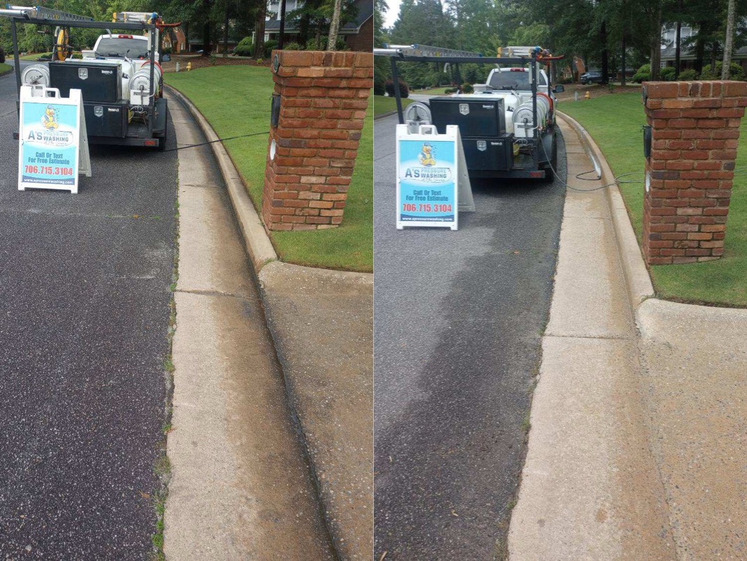 Fantastic Residential Curb Cleaning Performed in Columbus, GA.