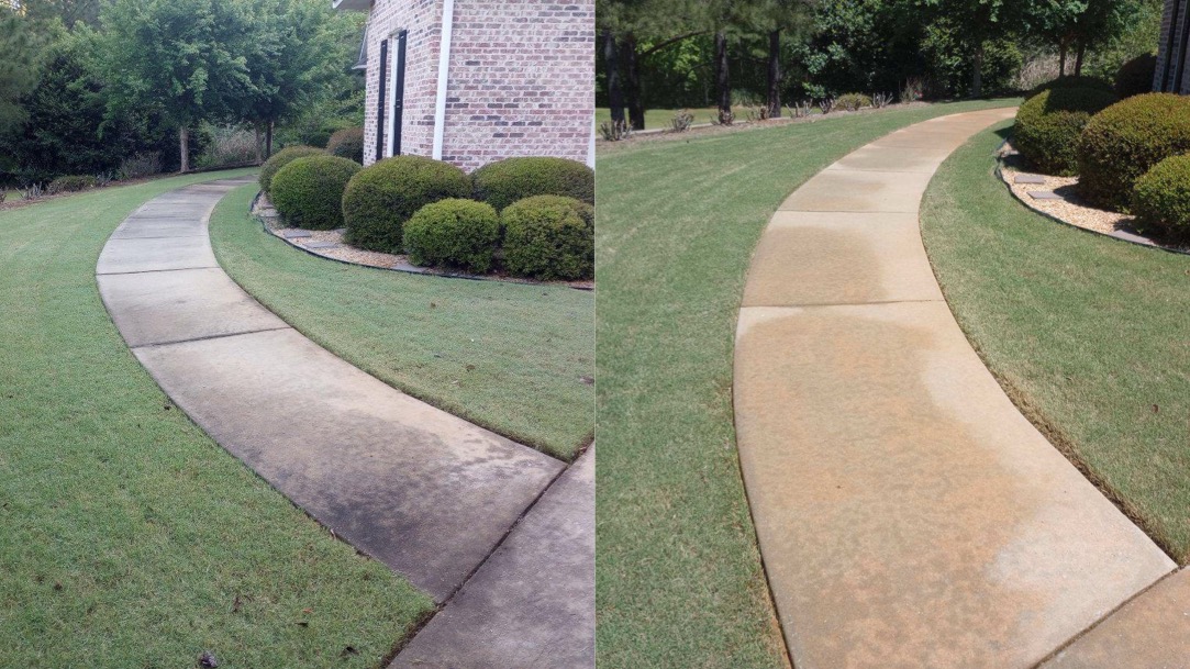 Fantastic Residential Sidewalk Washing Performed in Fortson, GA